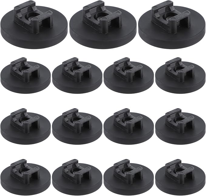 15 Pcs Magnetic Cable Clips Zip Tie Mount Base Black Magnetic Wire Holder by Tobeelec