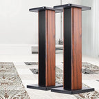 Speaker Stands Wood Grain 28 Inch Universal Floor Speaker Stands Pair Heavy - Image 4