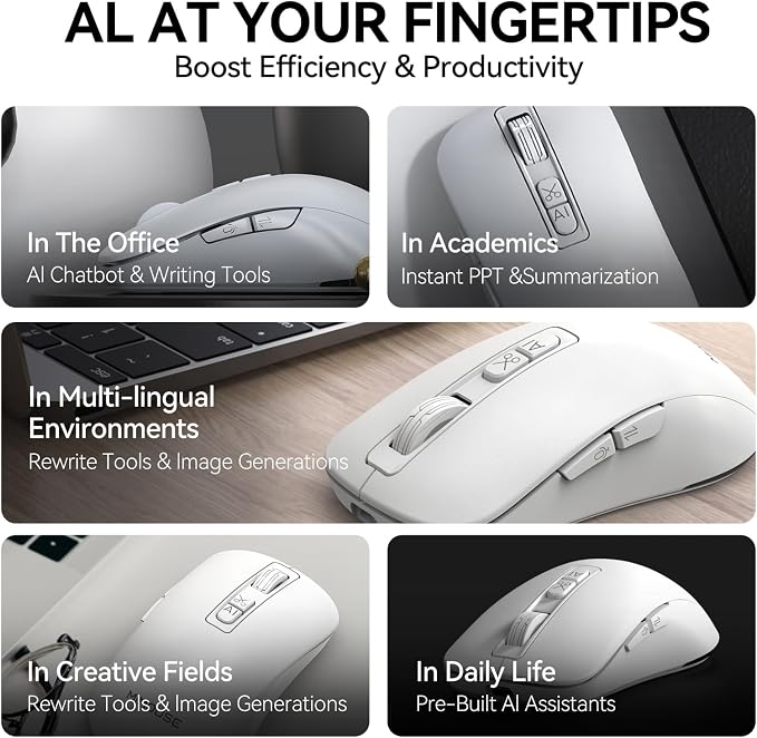 M4 Wireless Smart Ai Mouse For Pc Laptops, One-Touch Voice Input, Ai Assistant - Image 5