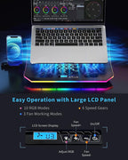 KeiBn Upgarde Laptop Cooling Pad, RGB Lights Laptop Cooler 6 Fans - Image 3