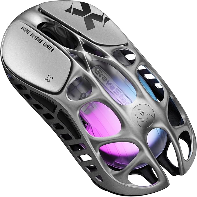 GravaStar Mercury X Wireless Gaming Mouse – 32, 000 DPI PAW 3950 Sensor by GravaStar