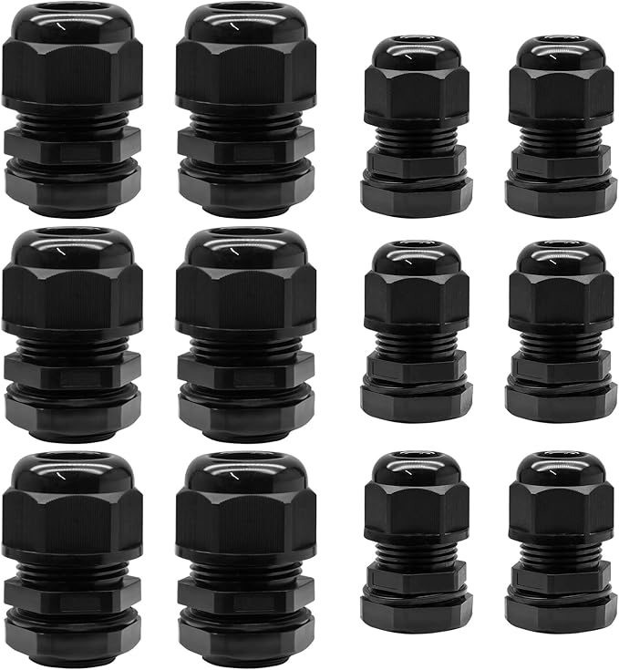 12 Pcs Nylon Cable Glands by Kyuionty