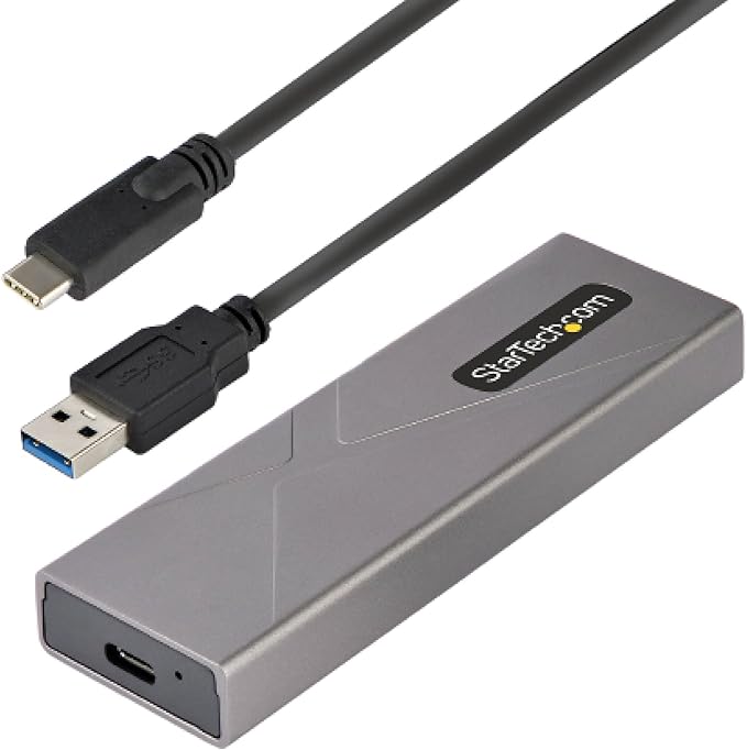 StarTech.com USB-C 10Gbps to M.2 NVMe or M.2 SATA SSD Enclosure by StarTechcom