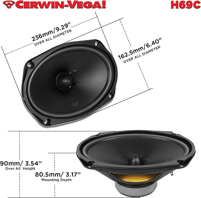 CERWIN-VEGA! HED 2025 Edition – 6" x9” 2-Way Coaxial Full Range Speaker System- - Image 4
