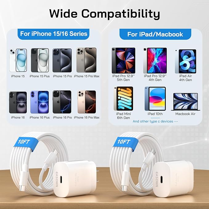 30W USB C i Phone 16 15 Charger Fast Charging, i Pad Pro/Air/Mini - Image 5