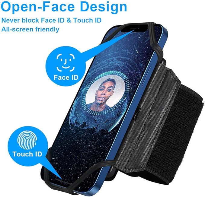 VUP Wristband Phone Holder, 360° Rotatable Forearm Armband - Image 3