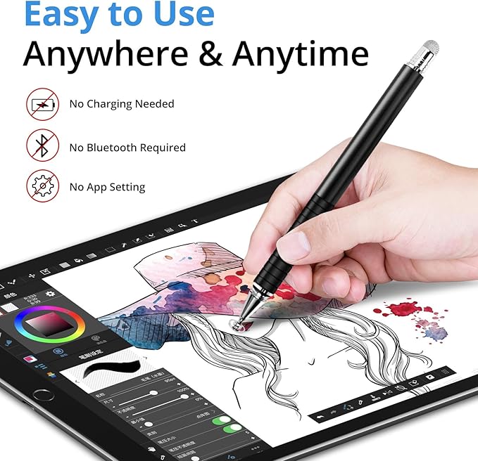 Capacitive Stylus Pen, Universal Stylist Pens 2 in 1 Precision Series Fine - Image 5