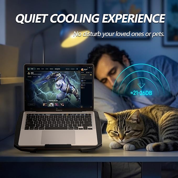 AIMIUZI Laptop Cooling Pad for Computer Laptop Cooler for 12-15.6 Inch Notebooks - Image 6