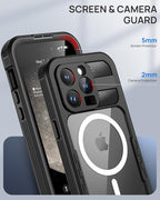 Lanhiem Magnetic for iPhone 15 Pro Max Case, IP68 Waterproof Dustproof Case - Image 7