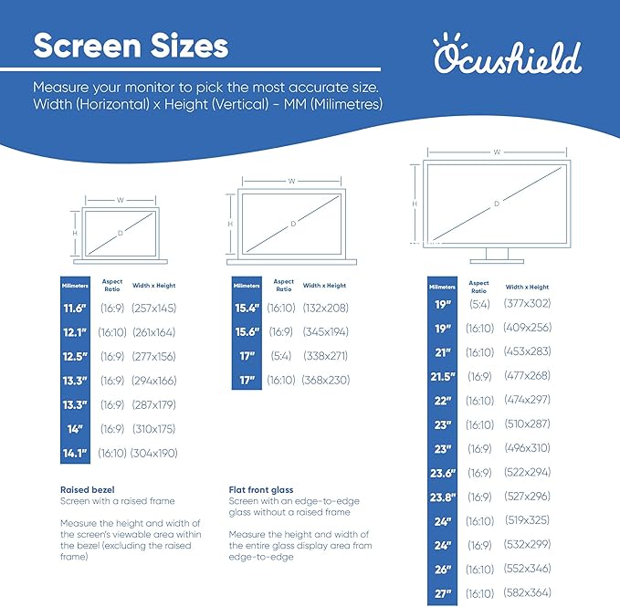 Ocushield 17” Premium Anti Blue Light Screen Protector - Image 3