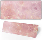 Rose Gold Marble Large Mouse Pad Extended Gaming Mousepad 31.5 x 11.8 Inch by Brecoy