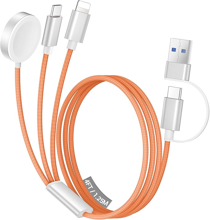 Temdan for Travel Vacation Essentials, 3 in 2 USB C Cable for Apple Watch by Temdan