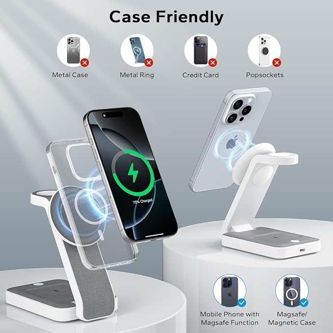 3 in 1 Foldable Wireless Travel Charging Station - Image 4