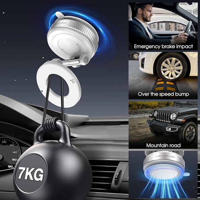 Vacuum Magnetic Suction Phone Holder, Foldable and Retractable Hands-Free - Image 5
