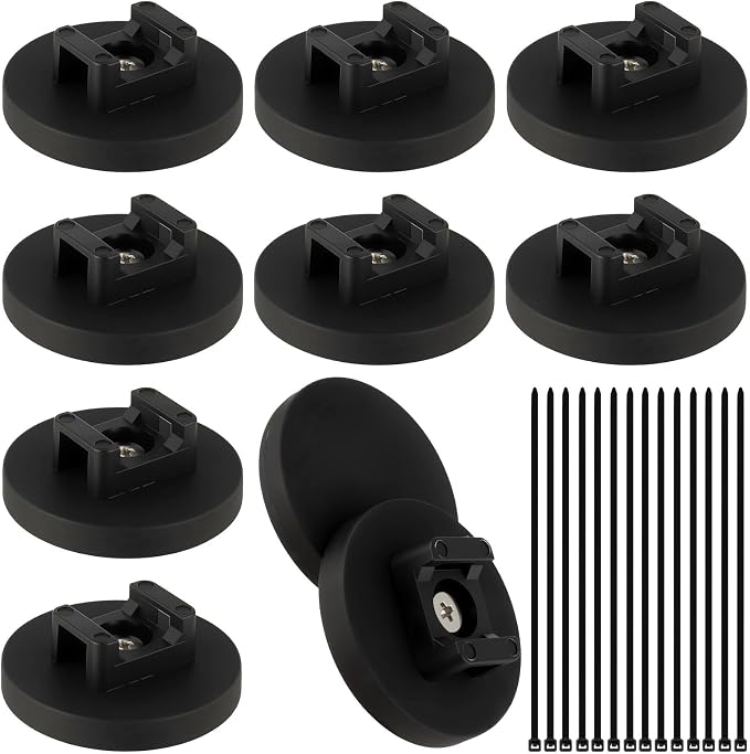 Magnetic Zip Tie Mount Wire Cable Holder, Include 10 Pcs 43mm Magnetic Cable by ALFFUN