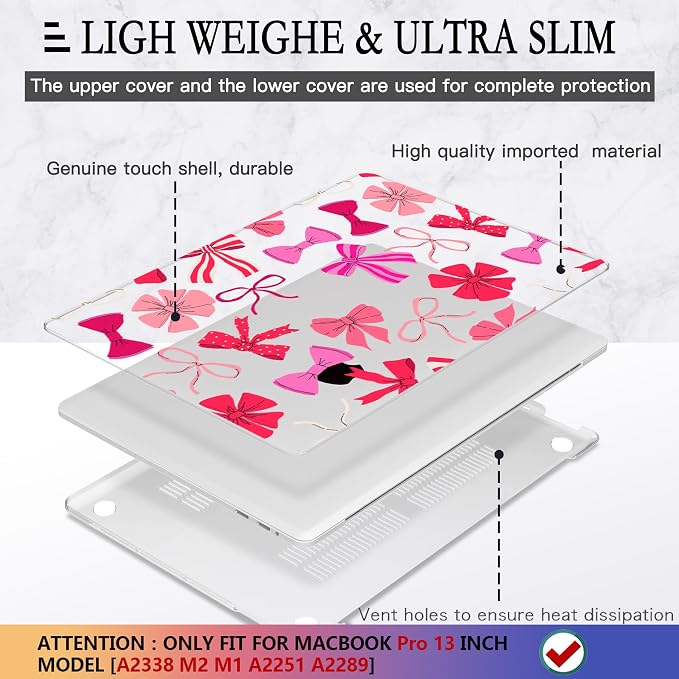 CISSOOK Compatible with MacBook Pro 13 inch 2025-2016 Release M2 M1 Chip A2338 - Image 4