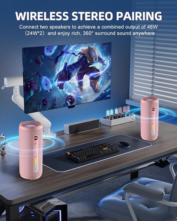 OHAYO Portable Bluetooth Speaker, IPX7 Waterproof Wireless Speaker - Image 4