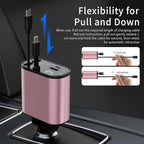 Retractable Car Charger, 4 in 1 Fast Charging 69W Cigarette Lighter Adapter - Image 5