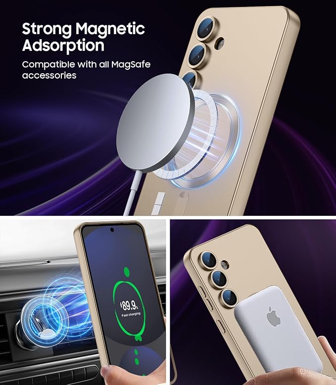 Magnetic for Samsung Galaxy S24 FE Case Slim Soft Silicone Bumper Shockproof - Image 3