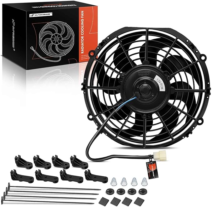 A-Premium 10'' 10 inch Universal Slim Fan Electric Radiator Cooling Fan Assembly by A-Premium