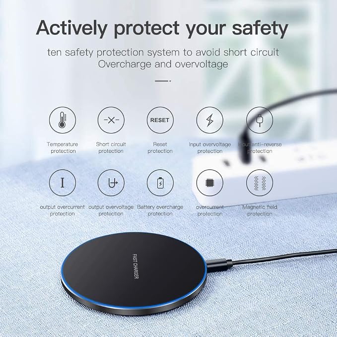 20W Fast Wireless Charger Pad, Wireless Phone Charging Station Compatible - Image 2