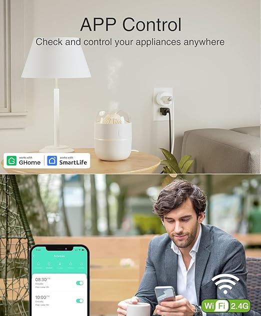 GHome Smart Plug Mini, WiFi Smart Outlet Plug Works - Image 5