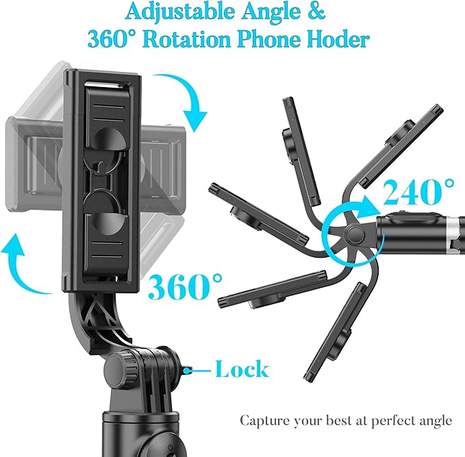 Portable 41 Inch Selfie Stick Phone Tripod - Image 5
