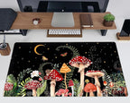 Ferns Leaves Cute Mushrooms Desk Mat Kawaii Green Plants Mouse Pad Xl Mat Large - Image 5