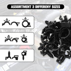 160 Pcs Push Mount Cable Zip Tie, Car Wire Loom Routing Clips 7 Different Sizes - Image 5