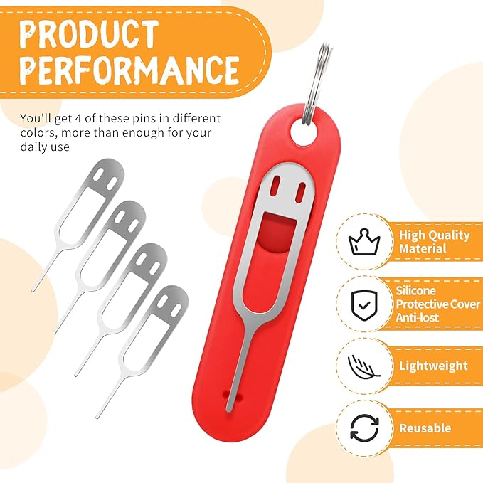 Sim Card Removal Tool Phone Chip Remover Unlock Chip Sim Card Tray Eject Pin - Image 4