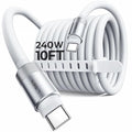LISEN 10FT USB C Cable Fast Charging, Chubby 240W Cable USB C to USB C Fast by Lisen
