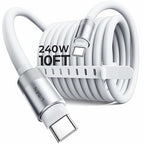 LISEN 10FT USB C Cable Fast Charging, Chubby 240W Cable USB C to USB C Fast by Lisen