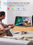 UPERFECT Portable Monitor 15.6", 125% sRGB 1080P FHD Portable Screen Plug & Play - Image 4