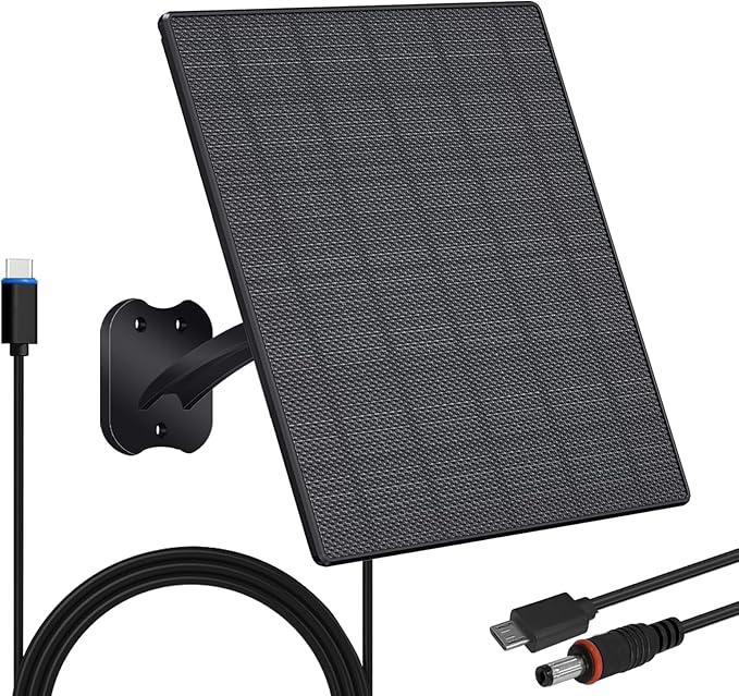 Zivif 10W Solar Panel for Security Cameras, 5V Solar Charger by Zivif