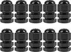 XHF 10 Pcs 1/4" IP68 Strain Relief Nylon Cord Grip NPT Cable Glands Adjustable by XHF