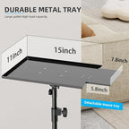 Projector Stand with Wheels, Laptop Tripod from 29" to 69" with Mouse Tray - Image 4
