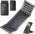 ProtoArc Backlit Foldable Keyboard, XK01 Plus Folding Portable Bluetooth by ProtoArc