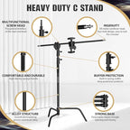 LOMTAP C Stand Light Stand Stainless Metal Photography Kit - Image 2