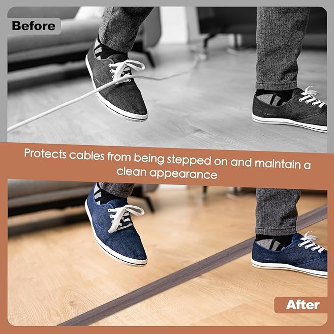 Floor Cord Cover for Wires on Floor Self Adhesive Cord Hider Floor Cable - Image 4