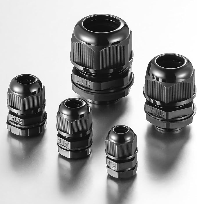 50 PCS 3/8" NPT Nylon Cable Gland Joints - Image 3