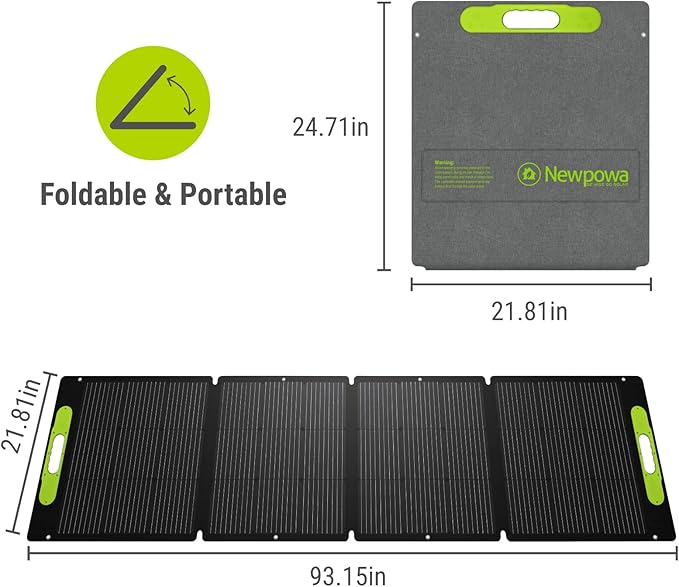Newpowa 200W Portable Solar Panel Kit - Image 2