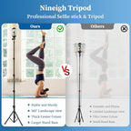 Phone Tripod, Aluminum Alloy Selfie Stick Tripods, Compatible - Image 7