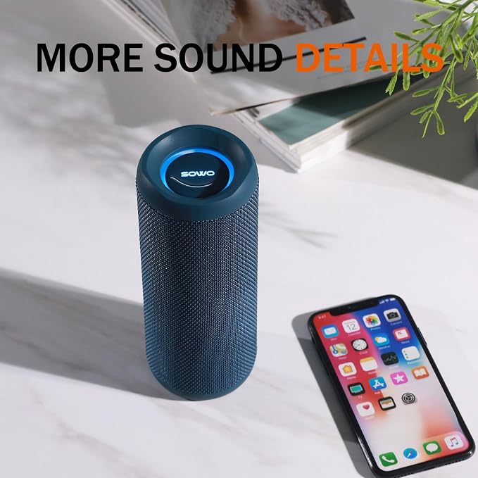 SOWO Portable Bluetooth Speaker, IPX7 Waterproof Wireless Bluetooth Speaker - Image 9