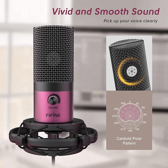 FIFINE Podcast Microphone Kit-USB PC Computer Recording Microphone, Condenser - Image 2