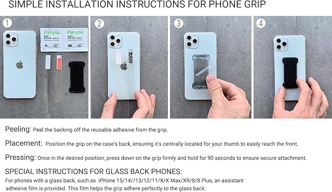 Phone Grip Holder for Hand, Universal Finger Strap Phone Holder, Finger Selfie - Image 6