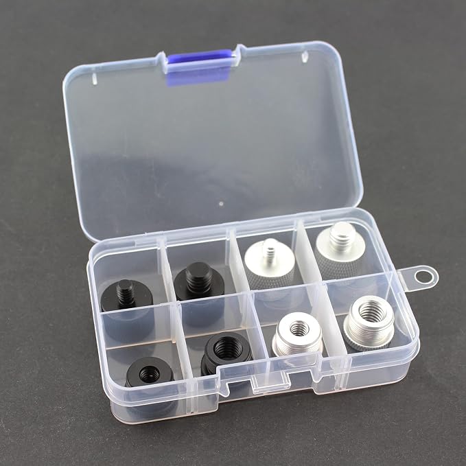 TAODAN 8PCS Black and Silver Aluminum Alloy Microphone Adapter Screws Set by TAODAN