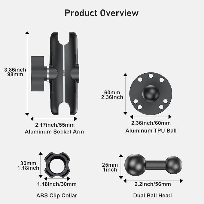 Industrial Tablet Mount for Truck&Vehicle, Heavy Duty Drill Base iPad Mount - Image 7