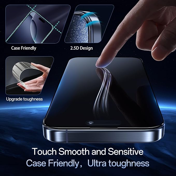 Screen Protector for iPhone 16 pro Blue Light Block, Military-Grade - Image 7