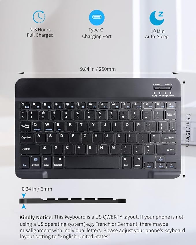Desk Stand and Bluetooth Keyboard Combo - Image 8