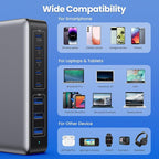 USB C Charger 300W USB C Charger Block 8-Ports GaN IV Fast Charging Station - Image 3